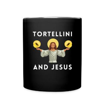 Italian Penne Pasta Tortellini - Tasse einfarbig - Schwarz - Vorne