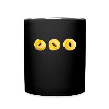 Italian Penne Pasta Tortellini - Tasse einfarbig - Schwarz - Vorne