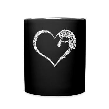 Poodle Heart - Full Colour Mug - black - Front