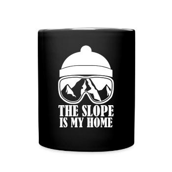 Snowboard Skimütze Skibrille Berge Ski - Tasse einfarbig - Schwarz - Vorne