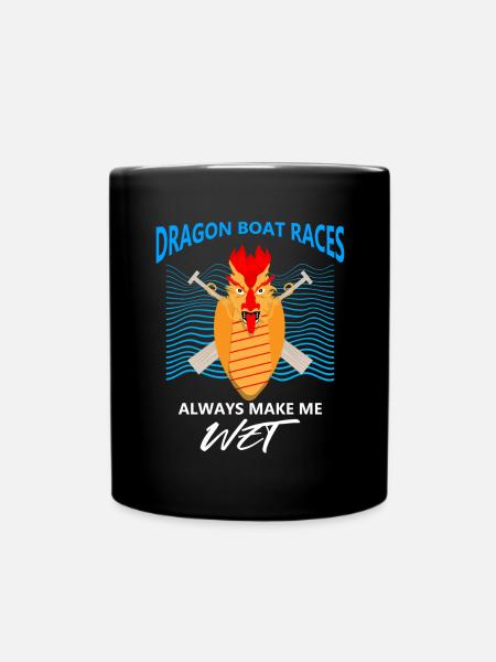 Drachenbootrennen-Design für Drachenbootfahren - Tasse einfarbig - Schwarz
