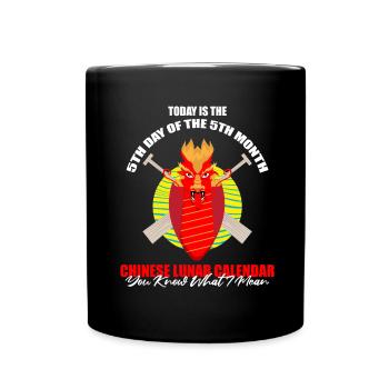 Entraîneur de bateaux-dragons pour les courses de bateaux chinois - Mug uni - noir - Devant