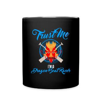 Dragon boating theme for dragon boat paddling - Full Colour Mug - black - Front