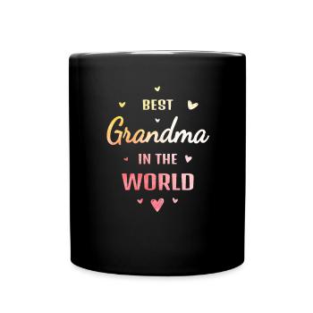 Beste Oma der Welt Großmutter Omi Spruch Muttertag - Tasse einfarbig - Schwarz - Vorne