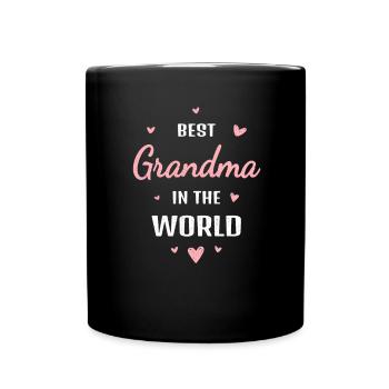 Beste Oma der Welt Großmutter Omi Spruch Muttertag - Tasse einfarbig - Schwarz - Vorne