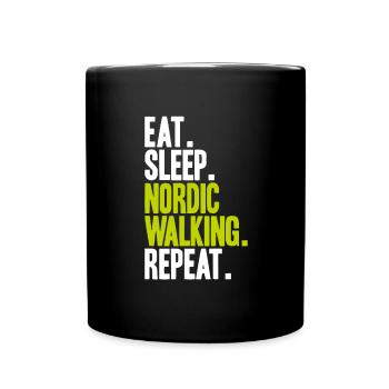 Marche nordique Marcheur nordique Walken nordique - Mug uni - noir - Devant