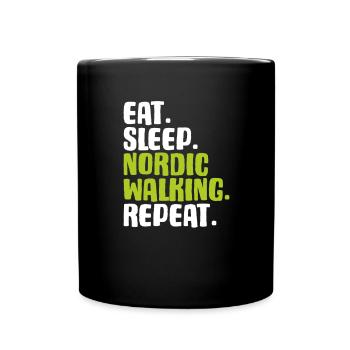 Marche nordique Marcheur nordique Walken nordique - Mug uni - noir - Devant