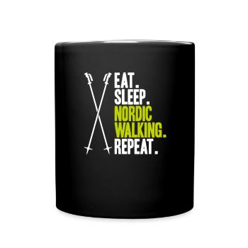Marche nordique Marcheur nordique Walken nordique - Mug uni - noir - Devant