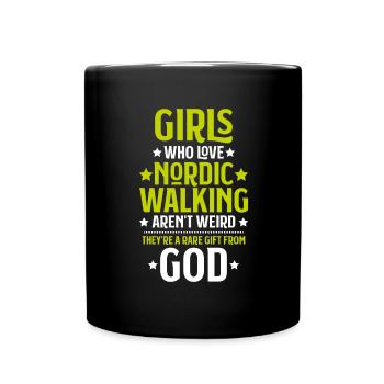 Marche nordique Marcheur nordique Walken nordique - Mug uni - noir - Devant