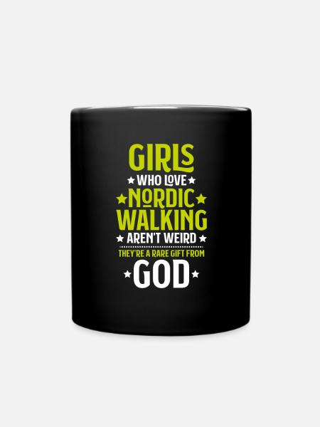 Nordic Walking Nordic Walker Nordic Walken - Full Colour Mug - black