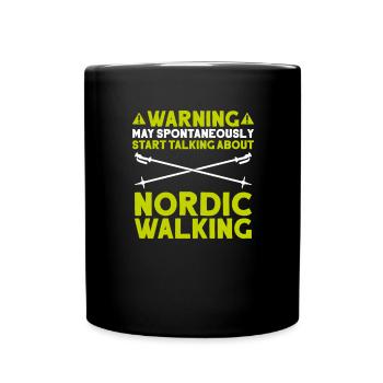 Marche nordique Marcheur nordique Walken nordique - Mug uni - noir - Devant
