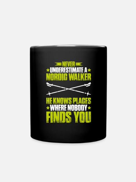 Nordic Walking Nordic Walker Nordic Walken - Full Colour Mug - black