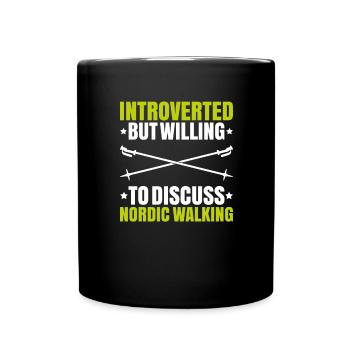 Marche nordique Marcheur nordique Walken nordique - Mug uni - noir - Devant