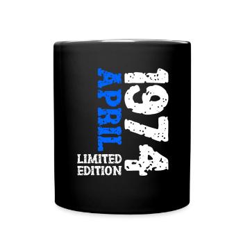 1974 April Limited Edition 49th Birthday Outfit - Full Colour Mug - black - Front