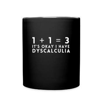 SPED Neurodiversity Dyscalculia - Full Colour Mug - black - Front