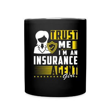 Drôle d’agent d’assurance - Mug uni - noir - Devant