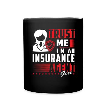 Drôle d’agent d’assurance - Mug uni - noir - Devant