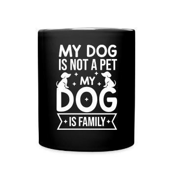 Mon chien n’est pas un animal de compagnie, mon chien est mon chien - Mug uni - noir - Devant