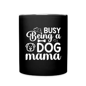 Busy as a dog mom - puppy - Full Colour Mug - black - Front