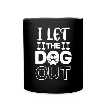 J’ai laissé sortir le chien - os et patte - Mug uni - noir - Devant