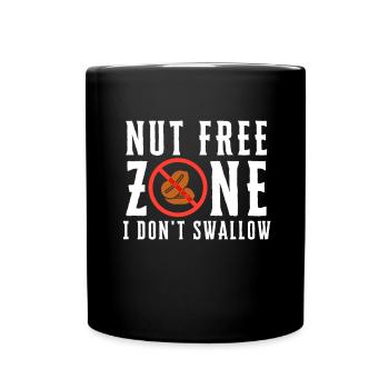 Peanut Allergy Awareness Peanut Allergic - Tasse einfarbig - Schwarz - Vorne