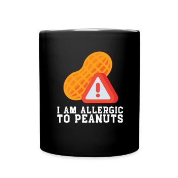 Sensibilisation à l’allergie aux arachides Allergique aux arachides - Mug uni - noir - Devant