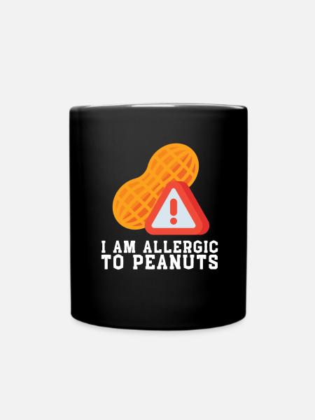 Peanut Allergy Awareness Peanut Allergic - Tasse einfarbig - Schwarz
