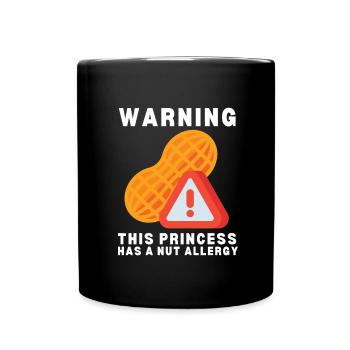 Peanut Allergy Awareness Peanut Allergic - Tasse einfarbig - Schwarz - Vorne