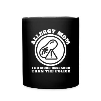 Peanut Allergy Awareness Peanut Allergic - Tasse einfarbig - Schwarz - Vorne