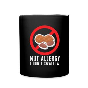 Peanut Allergy Awareness Peanut Allergic - Tasse einfarbig - Schwarz - Vorne