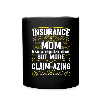 Drôle d’agent d’assurance - Mug uni - noir - Devant
