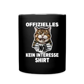 Böse angsteinflößende Katze. Kein Interesse - Tasse einfarbig - Schwarz - Vorne