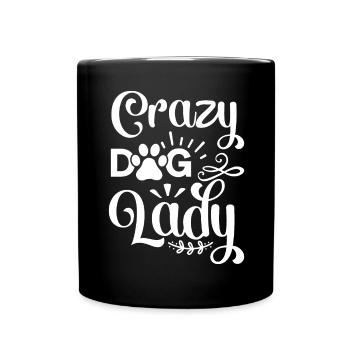 Crazy Dog Lady - Paw - Full Colour Mug - black - Front