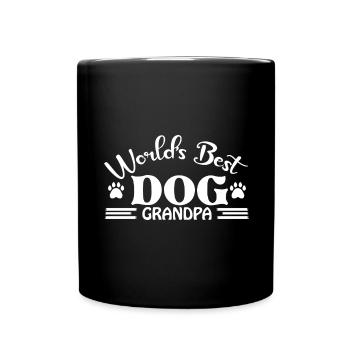 The best dog grandpa in the world - Paws - Full Colour Mug - black - Front