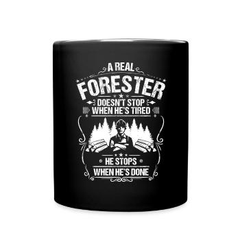 Forestier Forestier Forestier Travailleurs forestiers Forêt - Mug uni - noir - Devant
