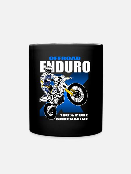Enduro Offroad - Tasse einfarbig - Schwarz