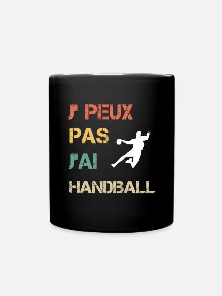 Je peux pas j'ai handball vintage drôle - Mug uni - noir