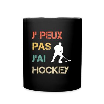 Je peux pas j'ai hockey vintage drôle - Mug uni - noir - Devant