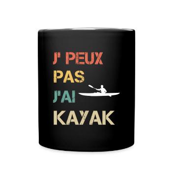 Je peux pas j'ai kayak vintage drôle - Mug uni - noir - Devant