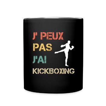 Je peux pas j'ai kickboxing vintage drôle - Mug uni - noir - Devant