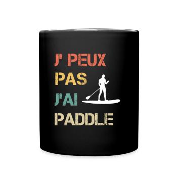 Je peux pas j'ai paddle vintage drôle - Mug uni - noir - Devant