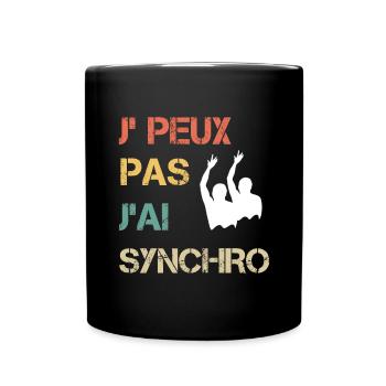 Je peux pas j'ai synchro vintage drôle - Mug uni - noir - Devant