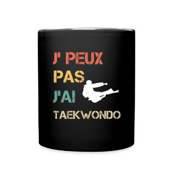 Je peux pas j'ai taekwondo vintage drôle - Mug uni - noir - Devant