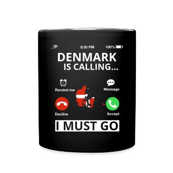 Denmark Flag Scandinavia Danish Flag Tour - Full Colour Mug - black - Front