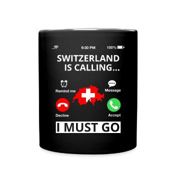 Suisse Flag Croix Vintage Occasion Look Suisse - Mug uni - noir - Devant