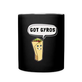 Got Gyros - Tasse einfarbig - Schwarz - Vorne