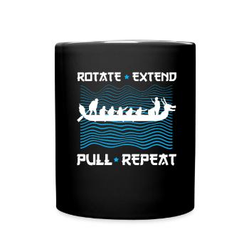 Entraîneur de bateaux-dragons pour les courses de bateaux chinois - Mug uni - noir - Devant