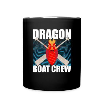 Dragon boating theme for dragon boat paddling - Full Colour Mug - black - Front