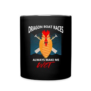 Dragon boating theme for dragon boat paddling - Full Colour Mug - black - Front