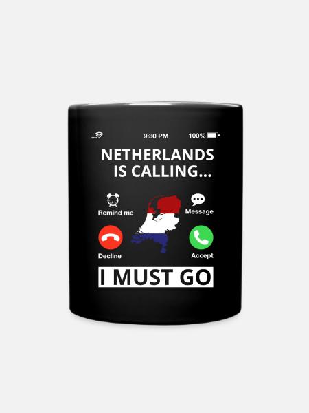 Pays-Bas Drapeau Hollande Drapeau néerlandais - Mug uni - noir